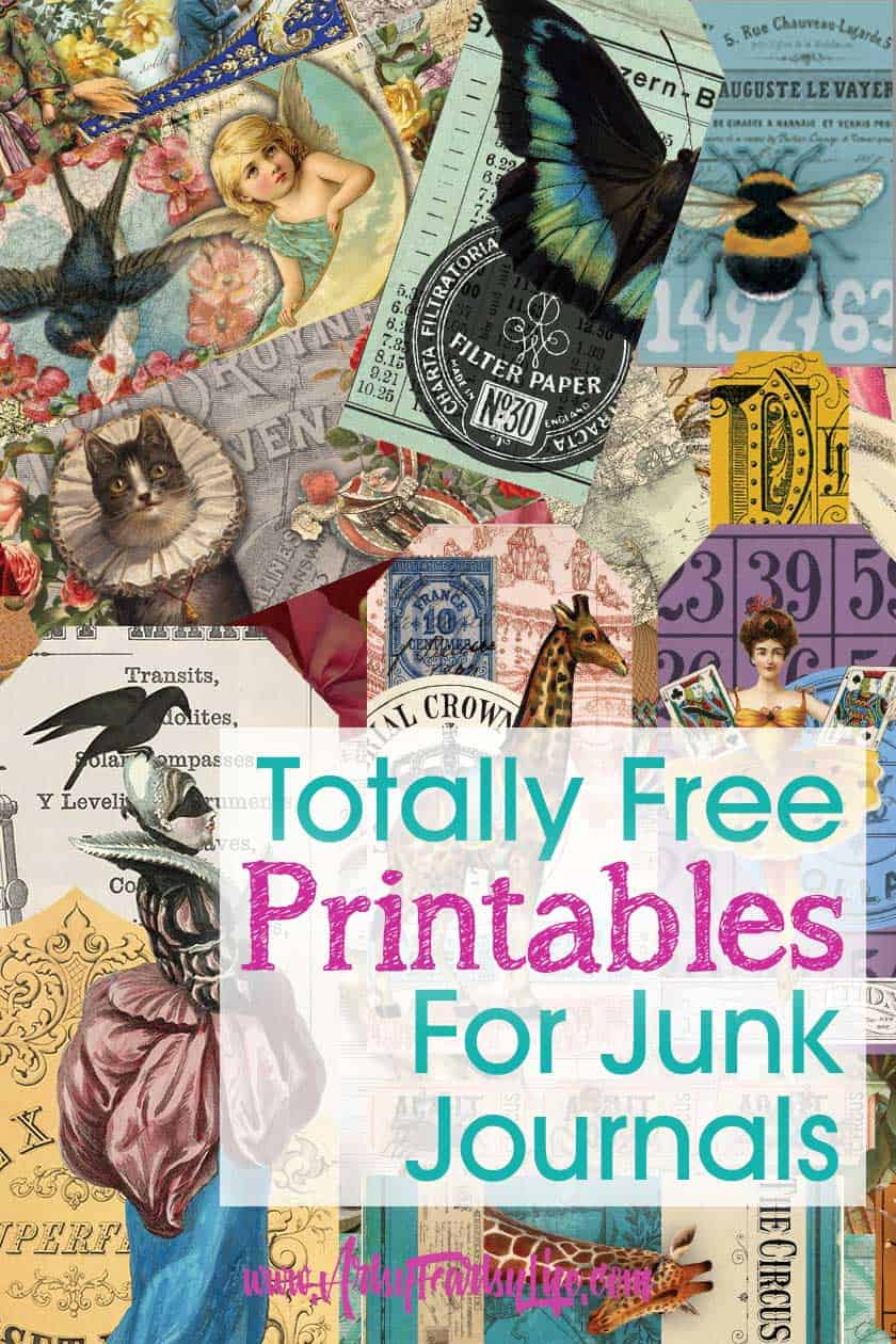 10 Free Junk Journal Printables · Artsy Fartsy Life throughout Free Printable Junk Journal Pages