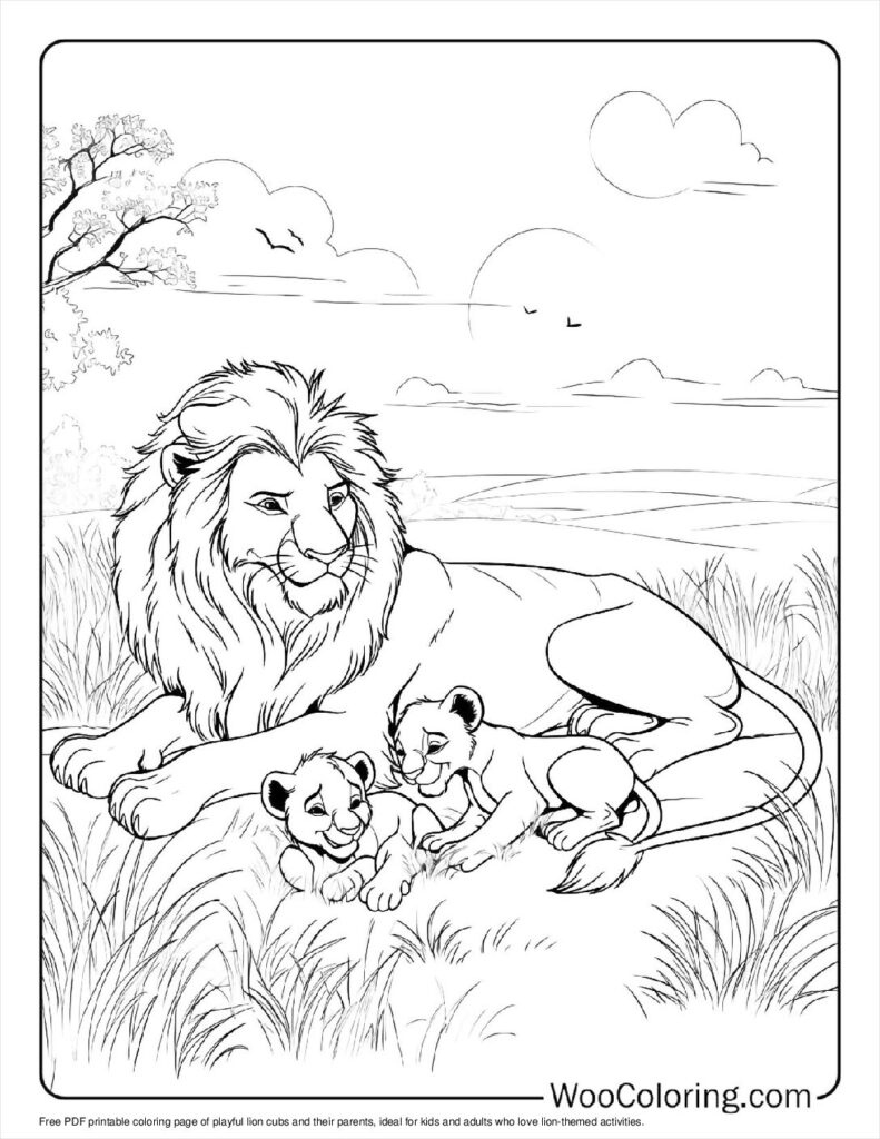 100+ Lion Coloring Pages (Free Pdf To Print) | Woo Coloring for Printable Picture Of A Lion