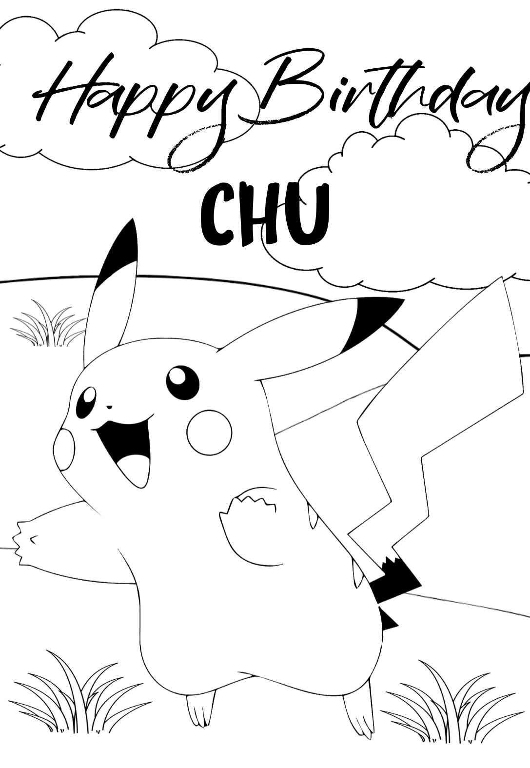 11 Pokemon Birthday Coloring Cards Ideas | Pokemon Birthday for Free Printable Pokemon Birthday Cards