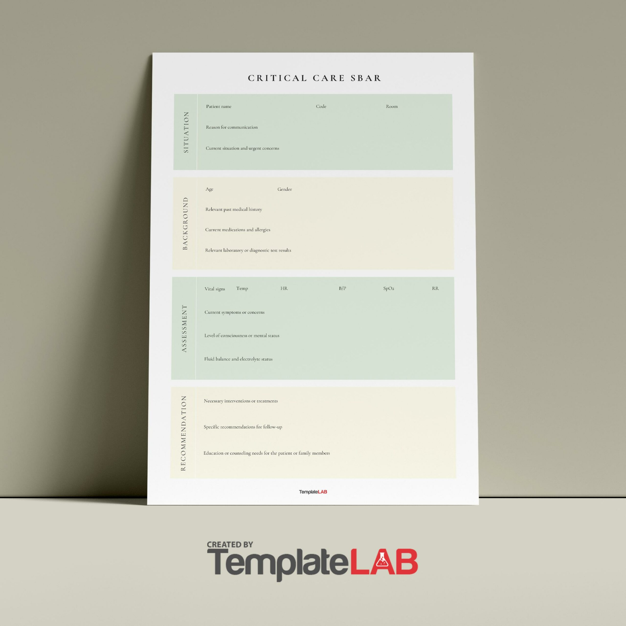 13 Blank Sbar Templates (Word, Pdf) ᐅ Templatelab within Free Printable Blank Sbar Template