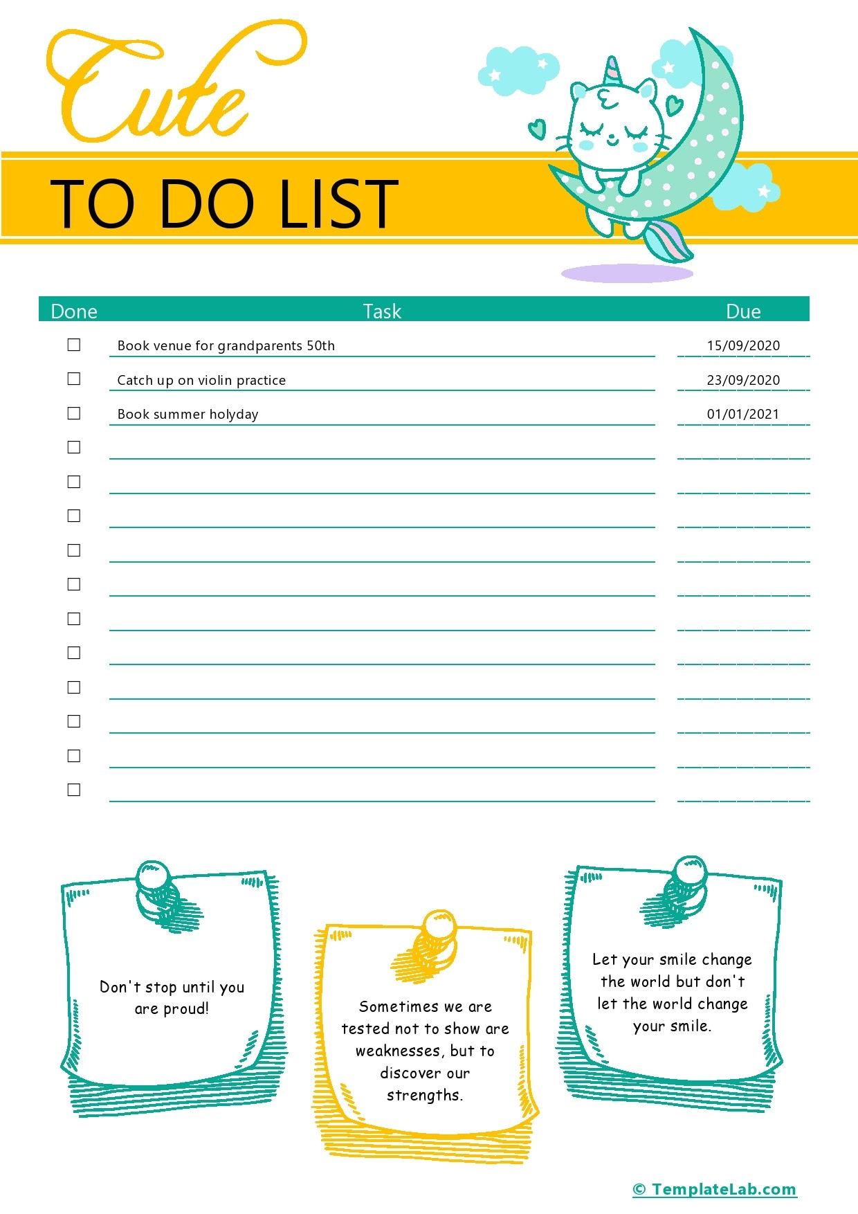 27 Printable To Do List & Checklist Templates (Excel, Word, Pdf) inside Printable Todo List Template Word