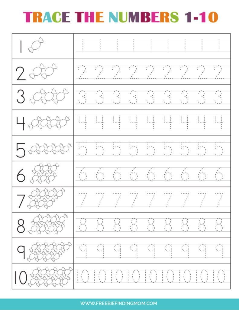 3 Free Preschool Number Worksheets 1-10 regarding Printable Numbers 1-10 Worksheets