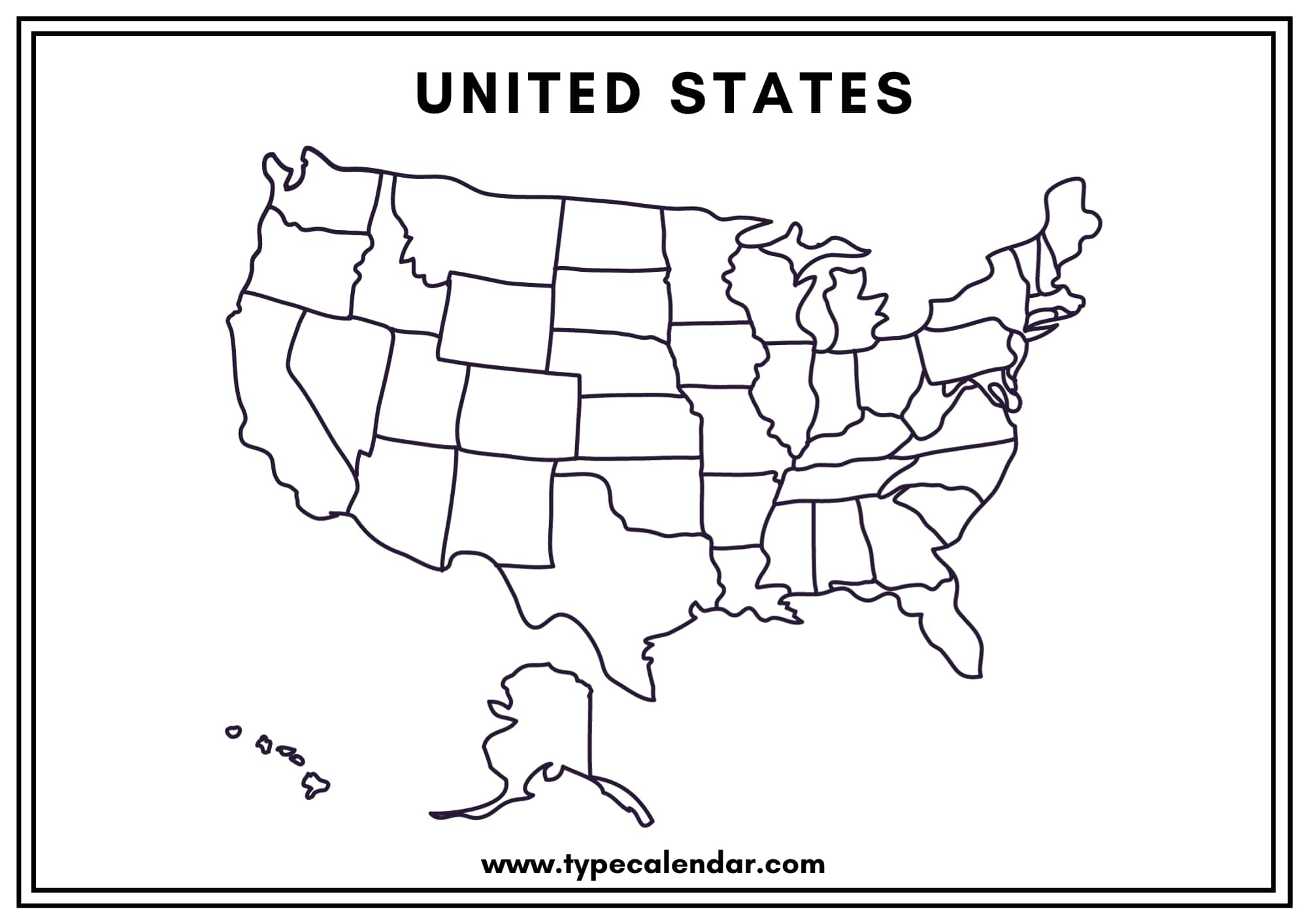 40+ Free Printable Blank Us Map Templates [Editable Pdf] intended for Printable Blank Map Of Usa