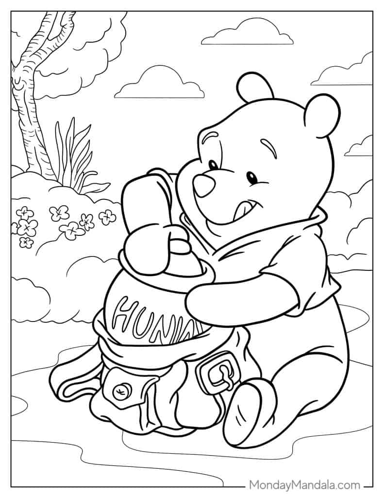 40 Winnie The Pooh Coloring Pages (Free Pdf Printables) throughout Winnie the Pooh Printable Pictures