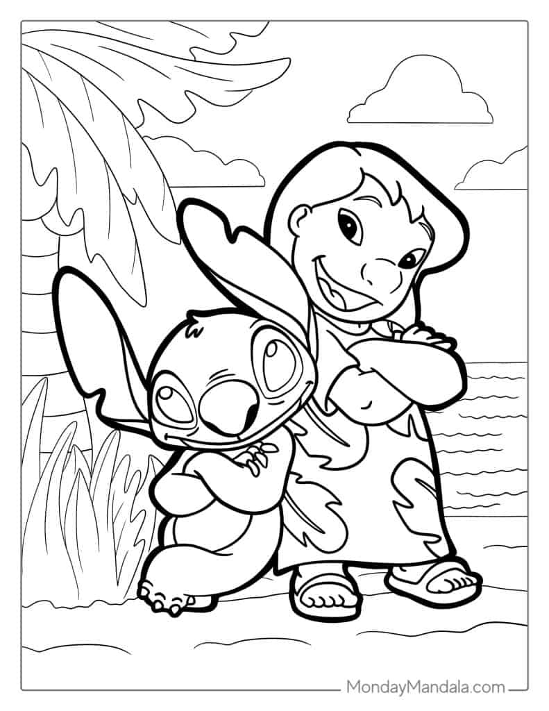 42 Lilo & Stitch Coloring Pages (Free Pdf Printables) throughout Lilo and Stitch Free Printables
