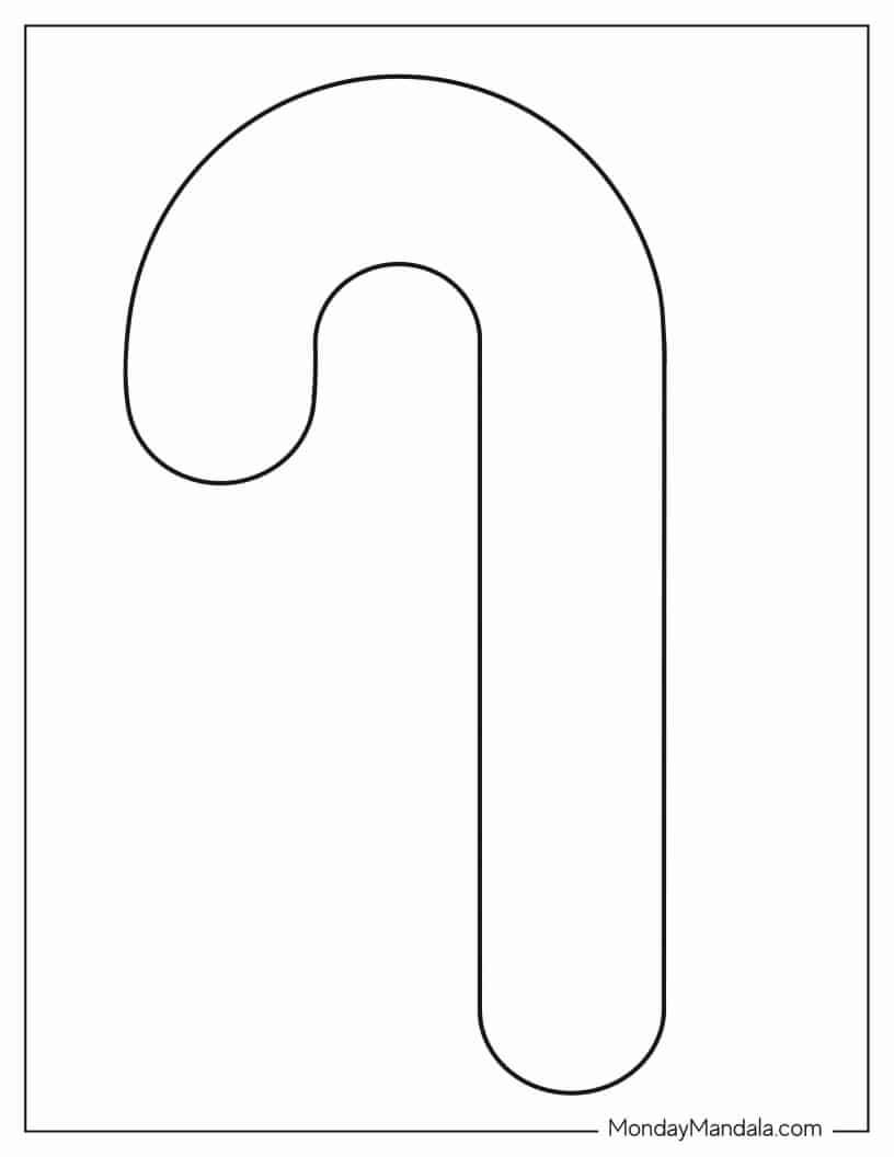 44 Candy Cane Templates (Free Pdf Printables) with regard to Candy Cane Template Free Printable