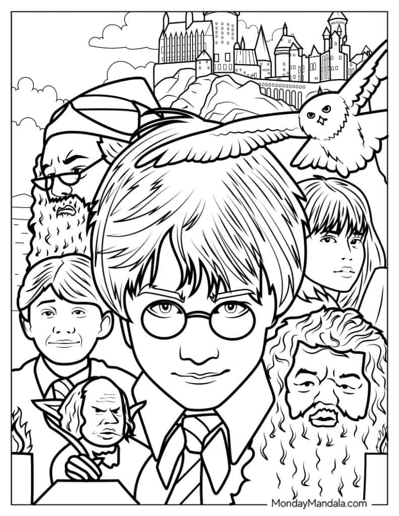 44 Harry Potter Coloring Pages (Free Pdf Printables) within Printable Pictures of Harry Potter