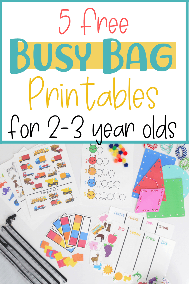 5 Free Busy Bag Printable Activities For Toddlers - Little inside Printable Activities For 3 Year Olds