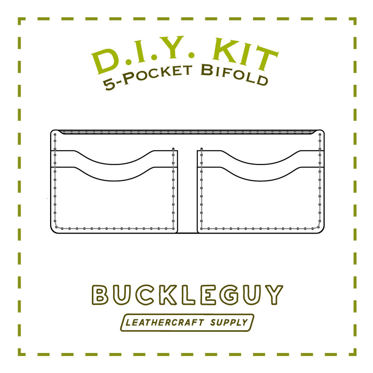 5-Pocket Bifold Wallet Pattern, Pdf Template - Buckleguy intended for Printable Wallet Template Free