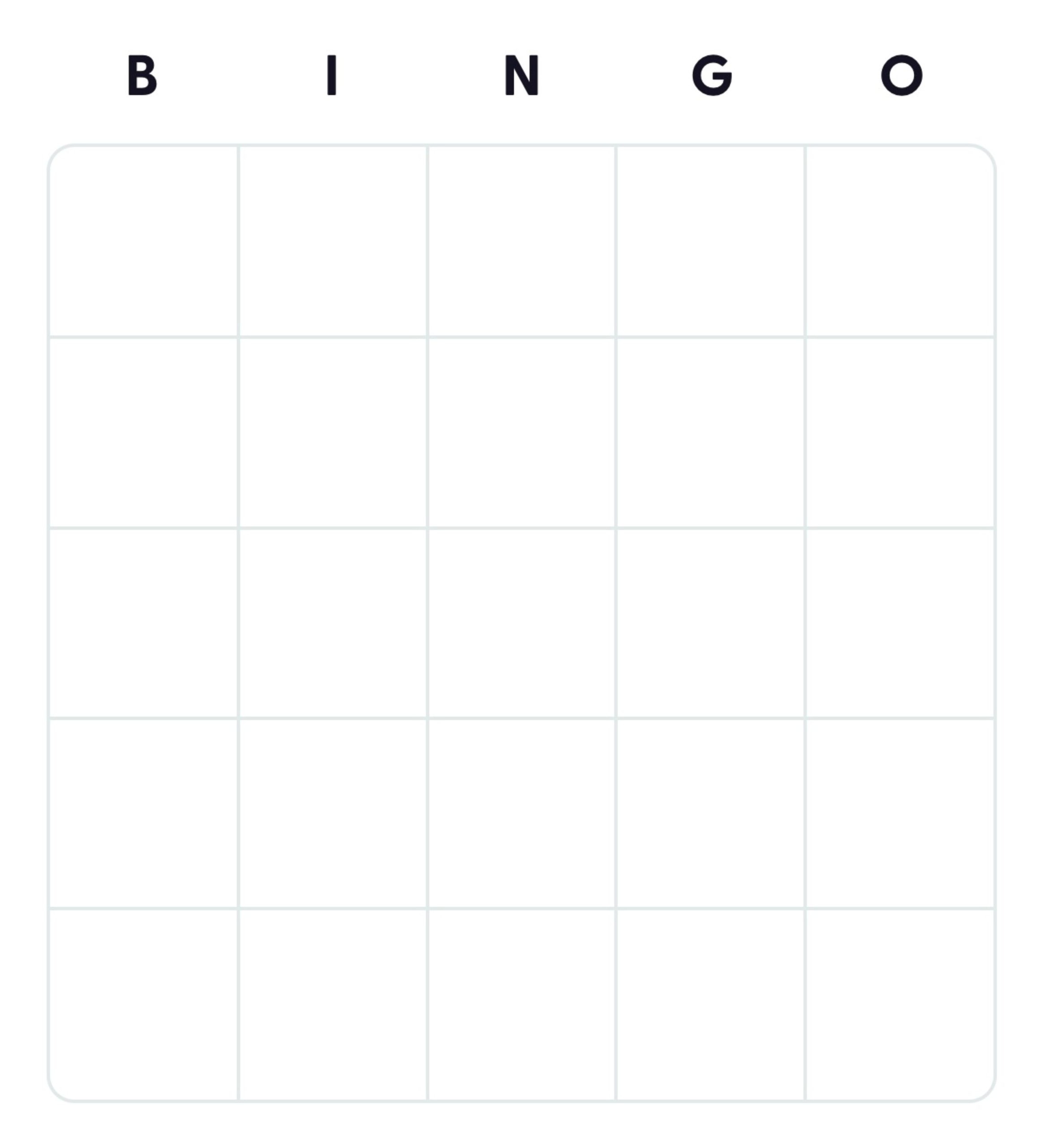 50+ Free Printable Blank Bingo Card Templates - Bingo Card Creator inside Printable Bingo Card Template Free