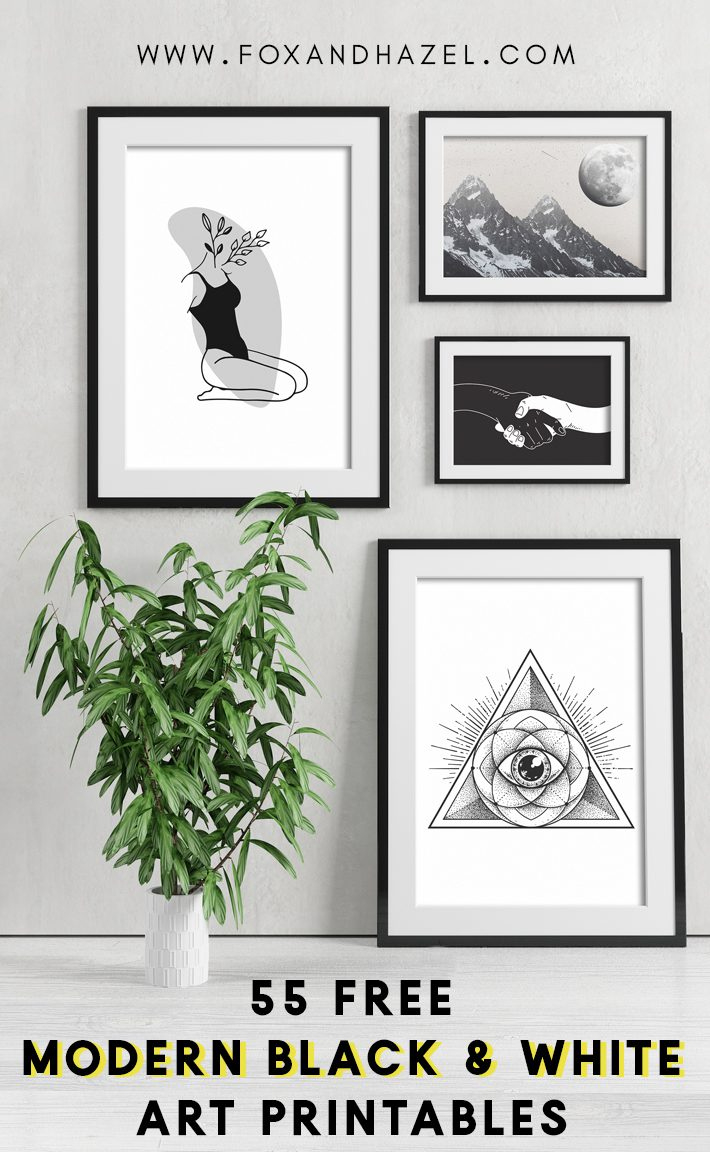 55 More Free Black And White Art Printables | Fox + Hazel in Printable Black And White Wall Art