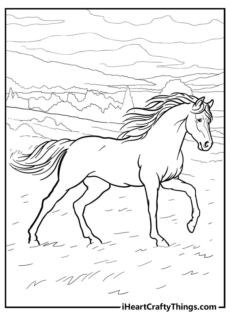 65 Horse Coloring Pages (100% Free Printables) throughout Free Printable Pictures of Horses