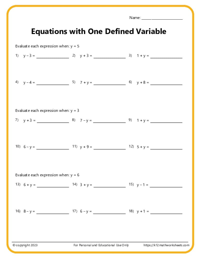 7Th Grade Algebra Worksheets for Printable 7Th Grade Math Worksheets