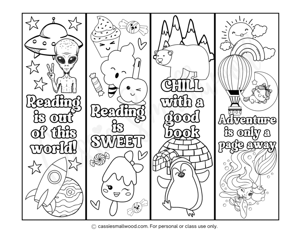 92 Cute Free Printable Bookmarks - Cassie Smallwood in Free Printable Bookmarks For Students