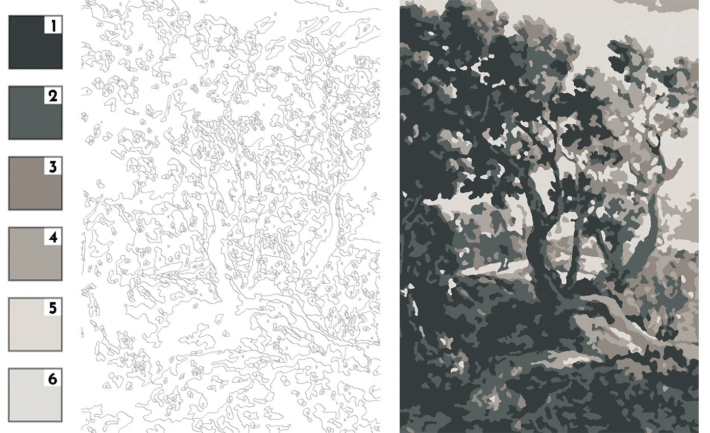 A Free Downloadable Coloring Page Paint-By-Numbers Of My Tree within Paint By Numbers Printable Free Download