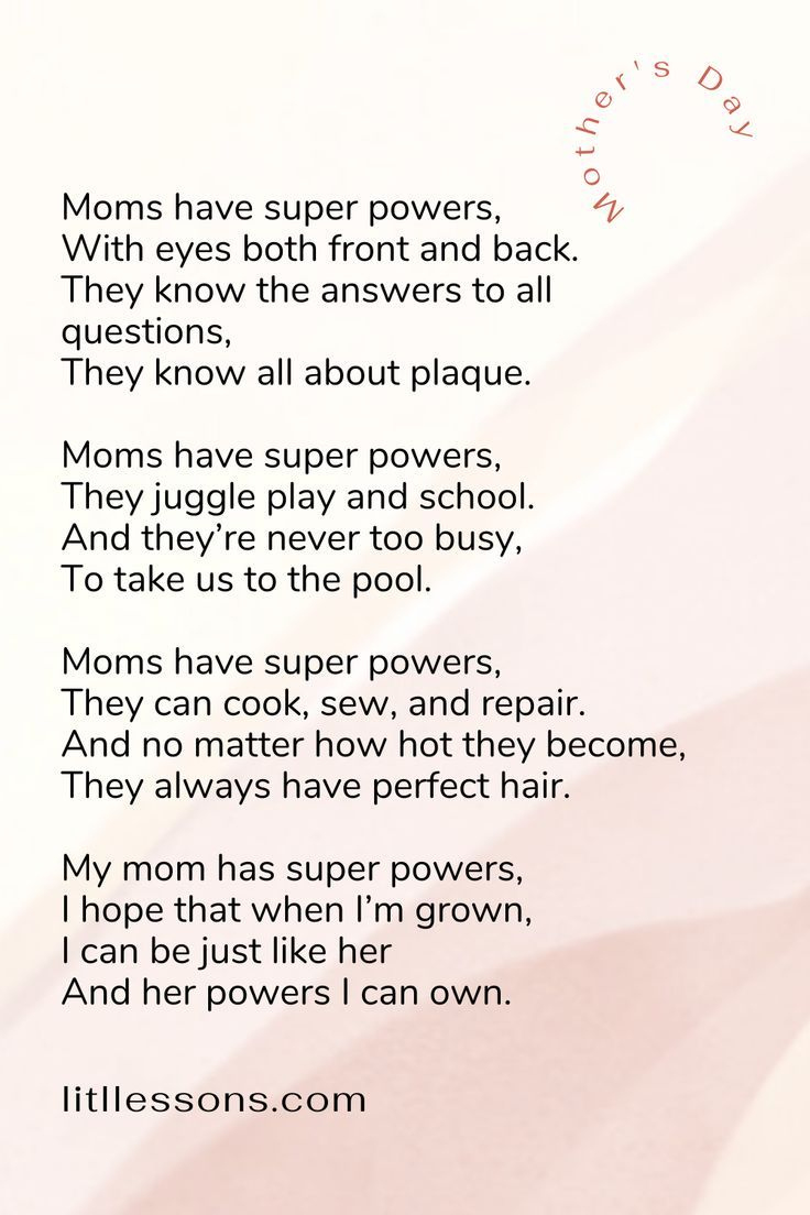 A Mother'S Day Poem, Available On A Free Print And Color Card For within Mother's Day Printable Poems