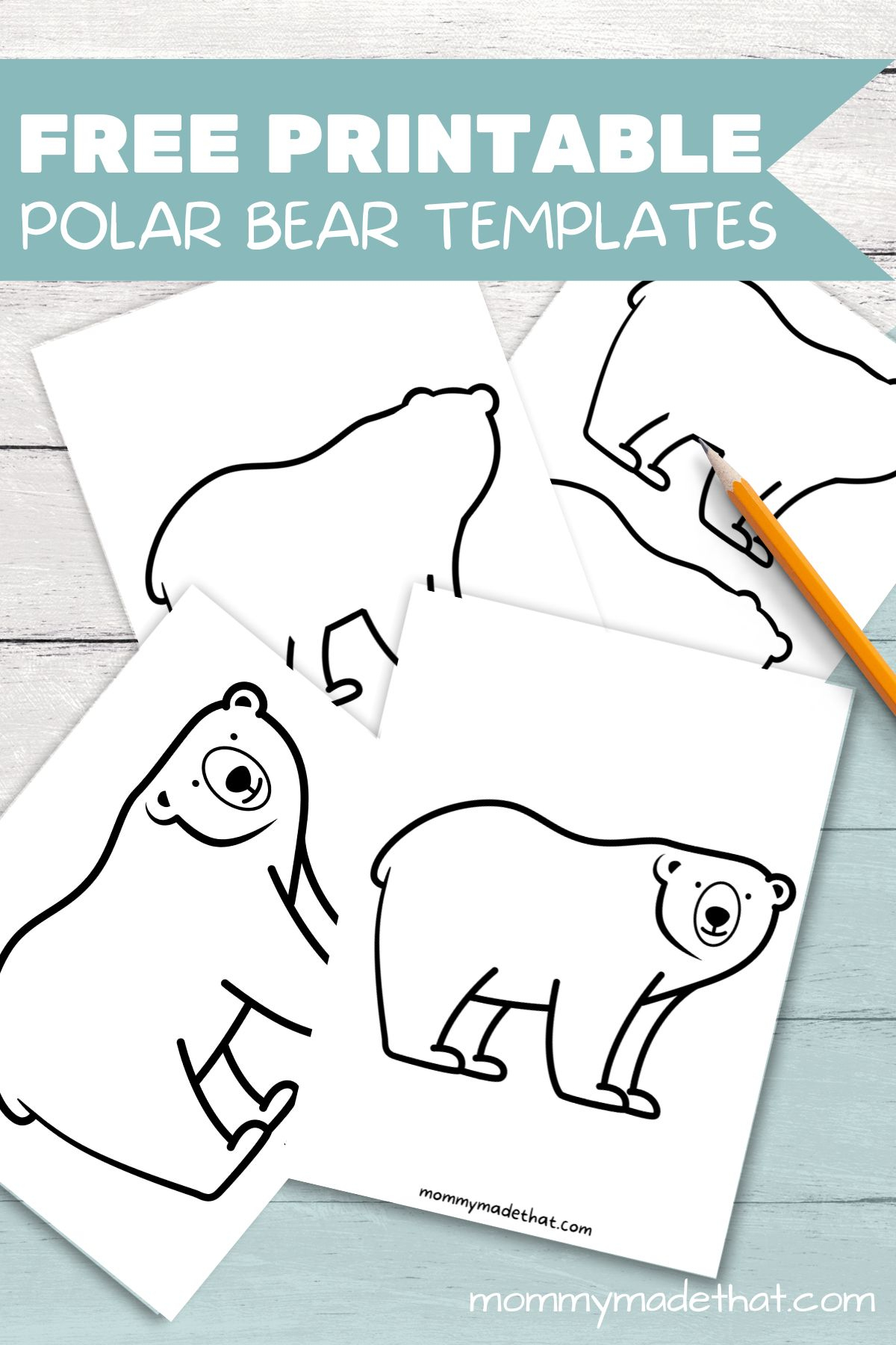 Adorable Polar Bear Templates (Free Printables!) for Printable Polar Bear Craft Template