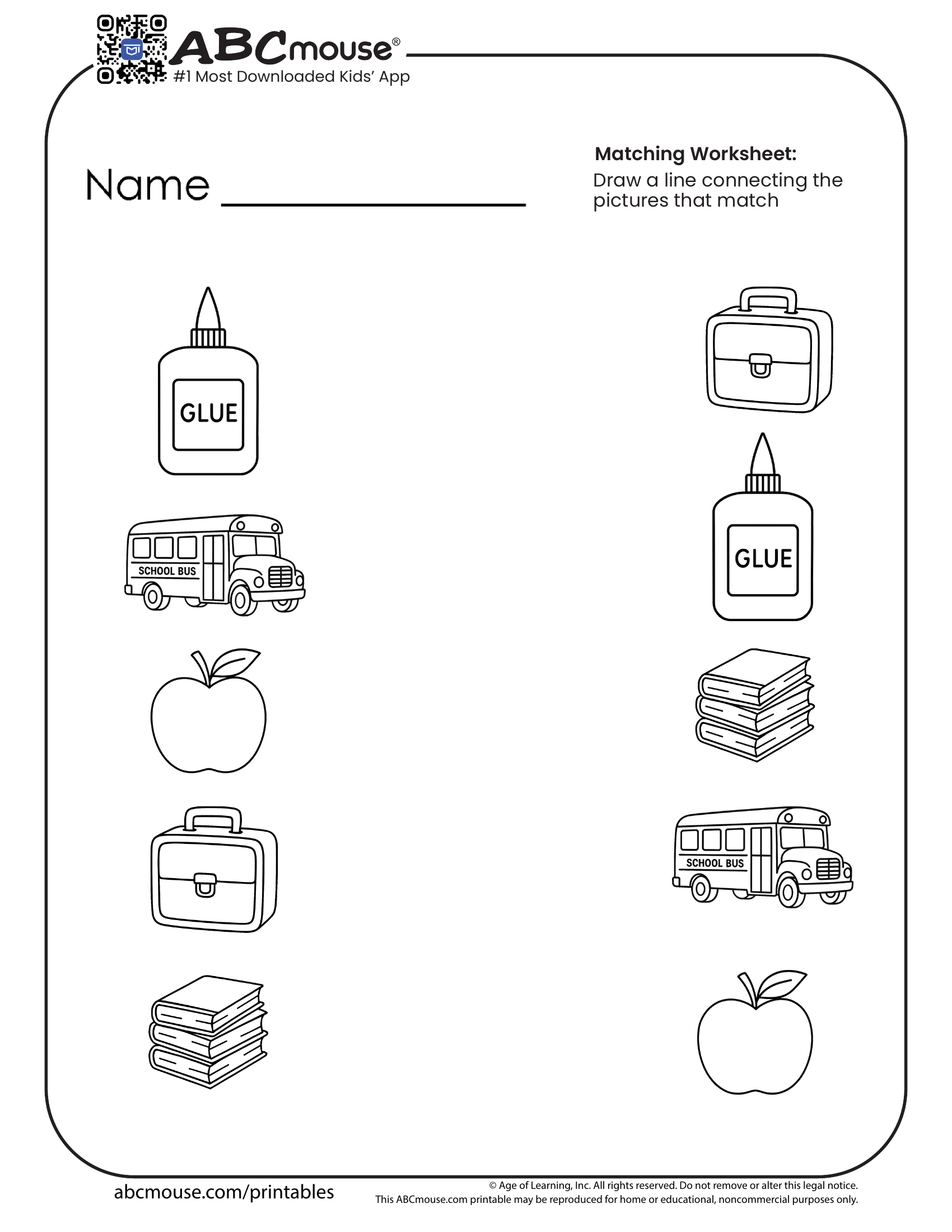 Back To School Worksheets For Kids | Abcmouse throughout Free Printable Back to School Worksheets