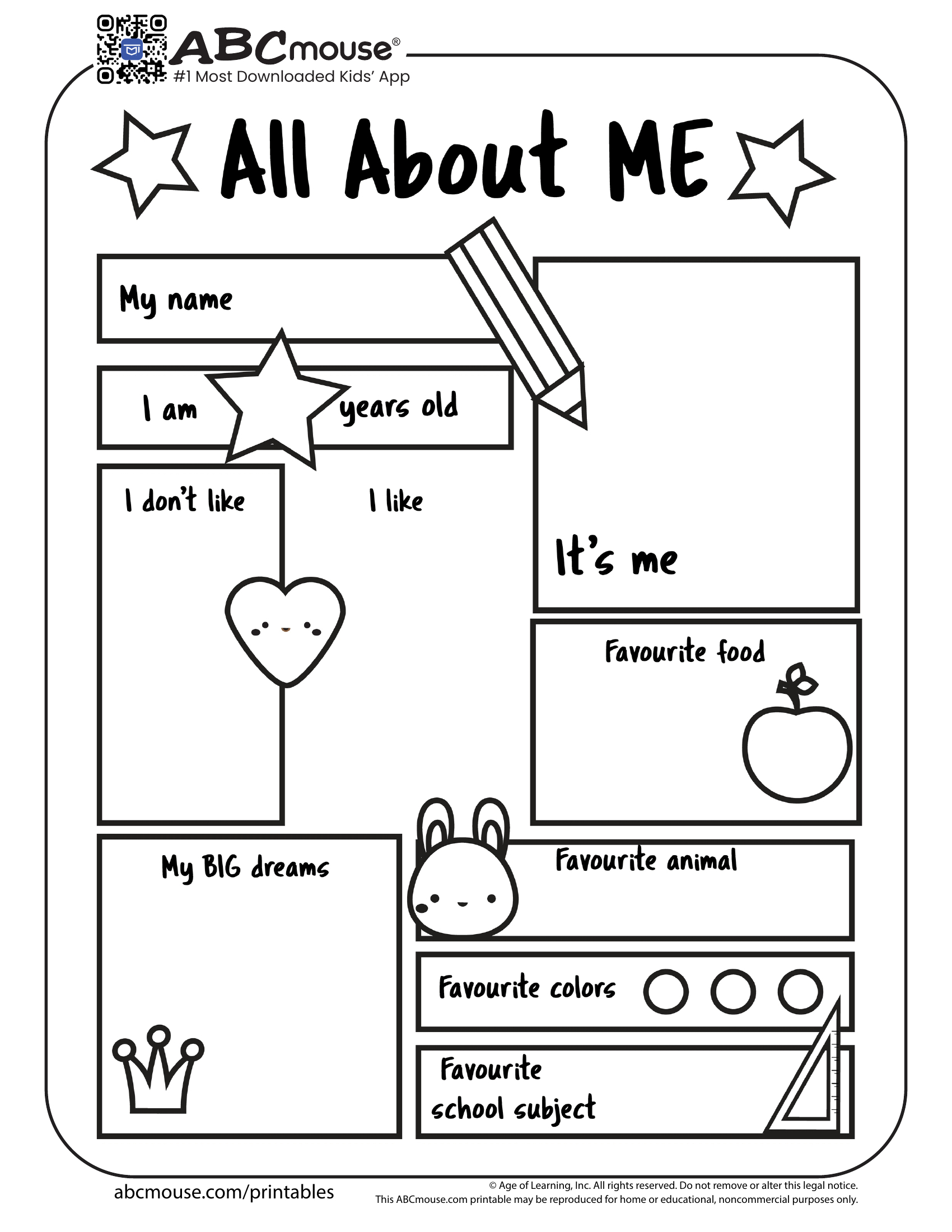 Back To School Worksheets For Kids | Abcmouse within Free Printable Back to School Worksheets