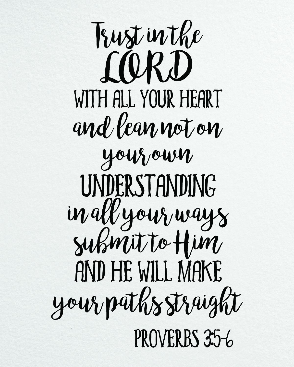 Bible Verse Free Printable Proverbs 3:5-6 From Rays Of Bliss with regard to Printable Proverbs 3 5 6