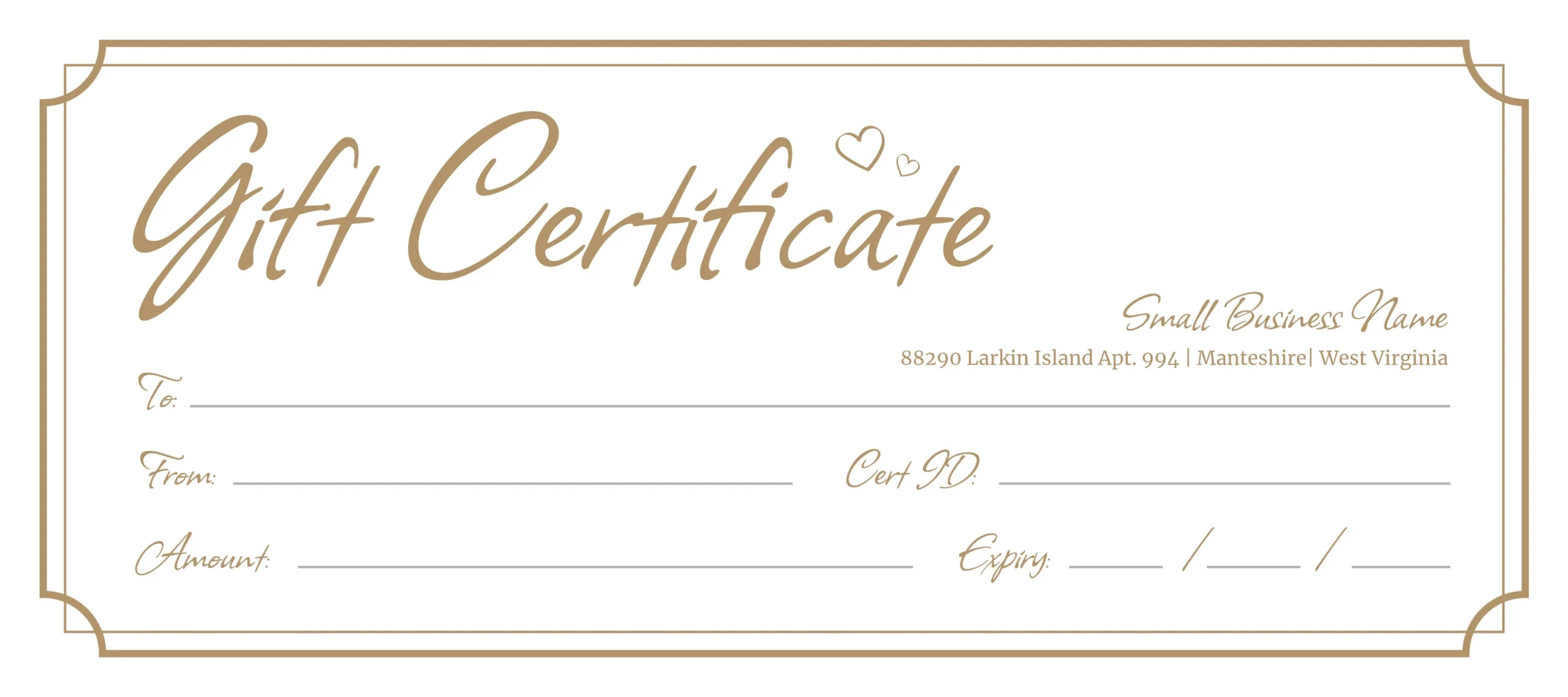 Blank Gift Certificate Free Google Docs Template - Gdoc.io with Printable Customizable Gift Voucher Template