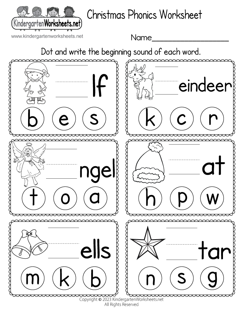 Christmas Phonics Worksheet - Free Printable, Digital, & Pdf pertaining to Free Printable Christmas Worksheets For Kindergarten