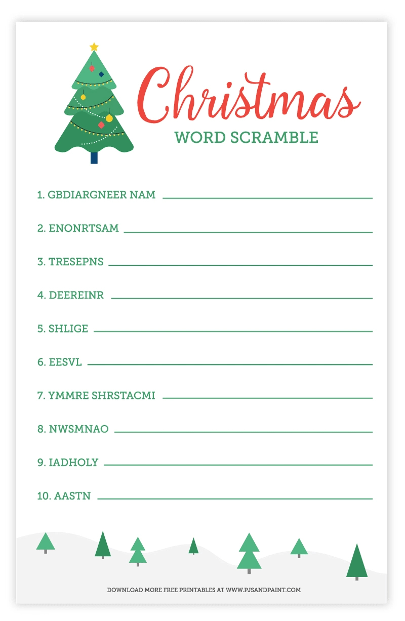 Christmas Word Scramble | Free Printable Christmas Activities throughout Free Printable Christmas Word Scramble