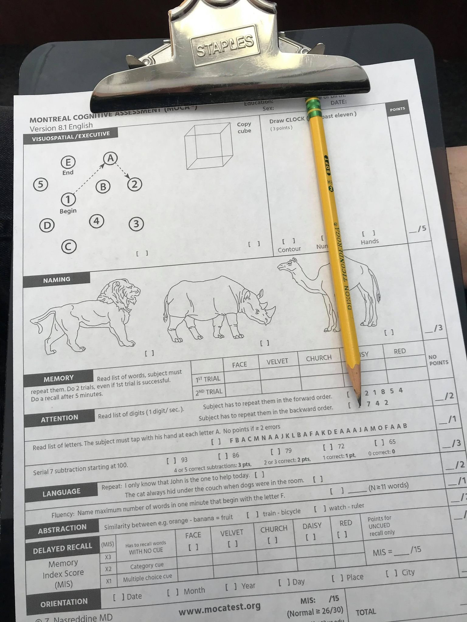 Column: Memory Loss Concerns? Prevention Can Be As Simple As Going within Printable Printable Moca Test