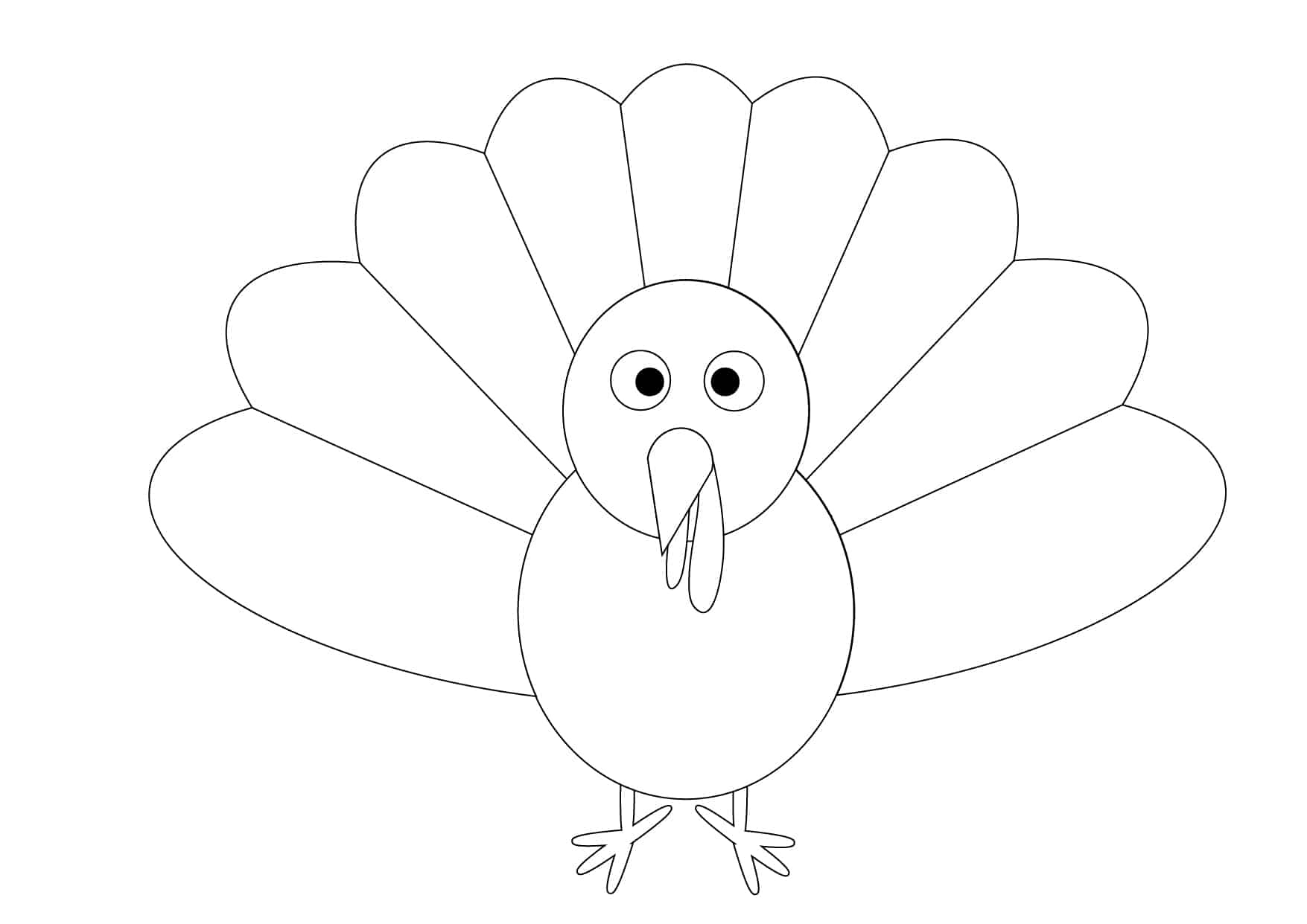 Crazy Turkey Art With Printable Turkey Template - Emma Owl with regard to Printable Images of a Turkey