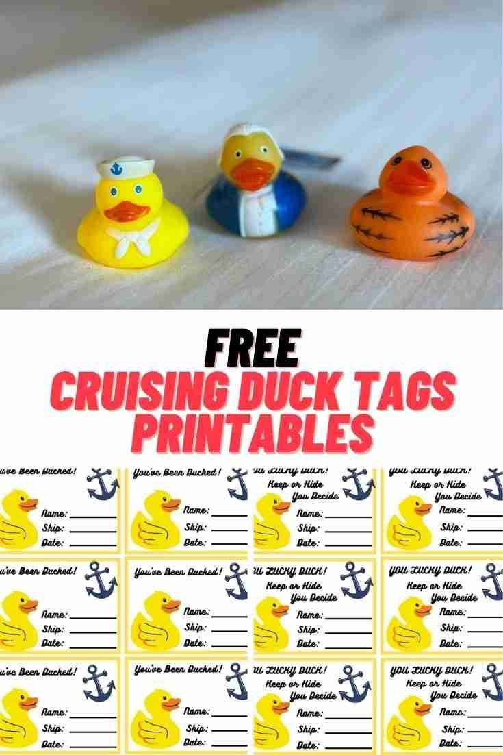 Cruise Duck Tags Free Printable inside Free Printable Cruise Duck Tags