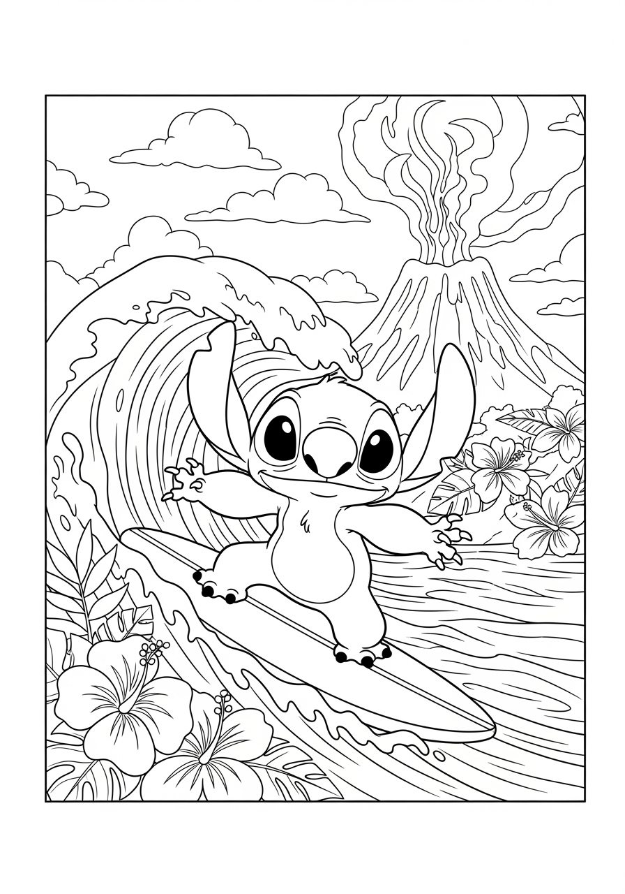 Cute Lilo And Stitch Coloring Pages | Free Printables inside Lilo and Stitch Free Printables