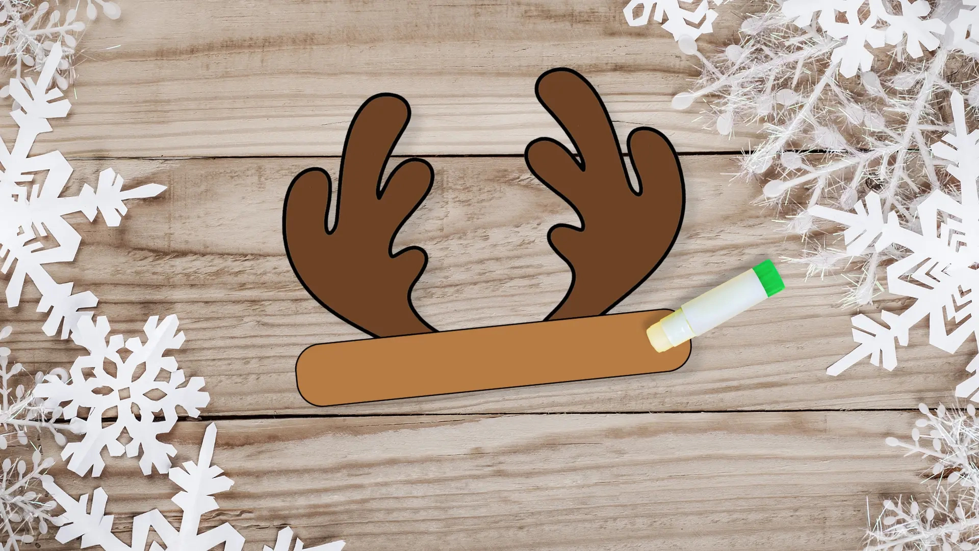 Cute Printable Reindeer Antlers Craft Template - Simple Mom Project in Reindeer Antler Headband Printable Free