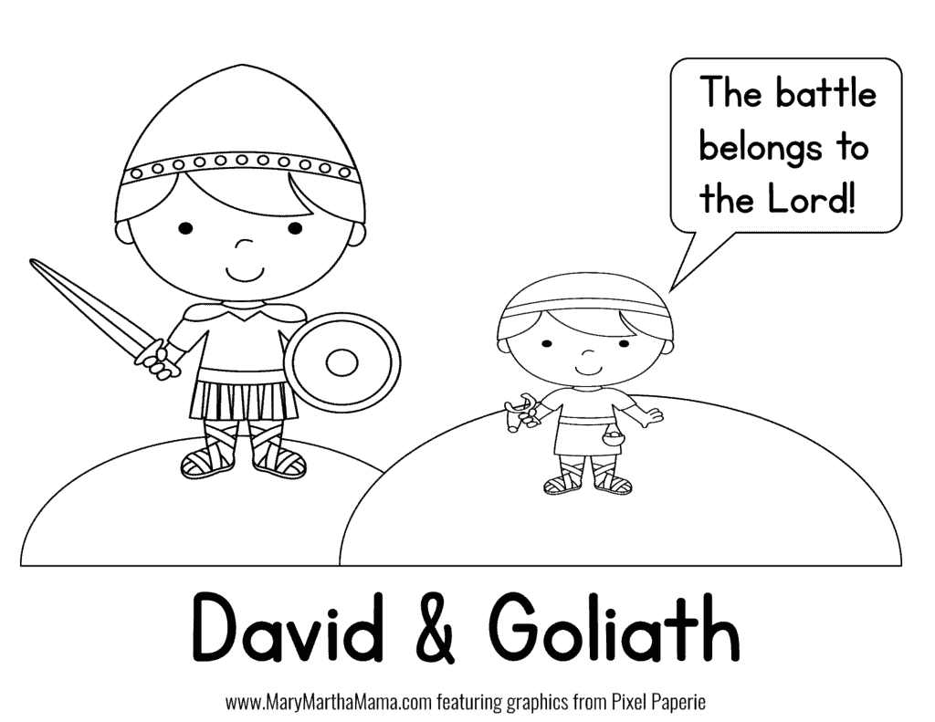 David And Goliath Activities [Free Printables] – Mary Martha Mama with David and Goliath Free Printables