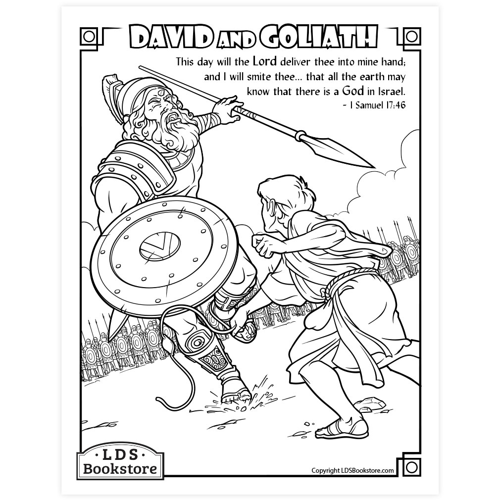 David And Goliath Coloring Page - Printable in David And Goliath Free Printables
