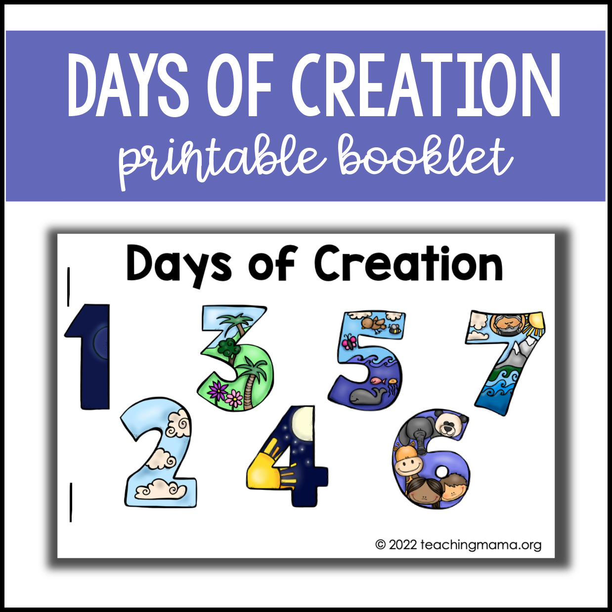 Days Of Creation Printable - Teaching Mama within Printable 7 Days Of Creation Pictures