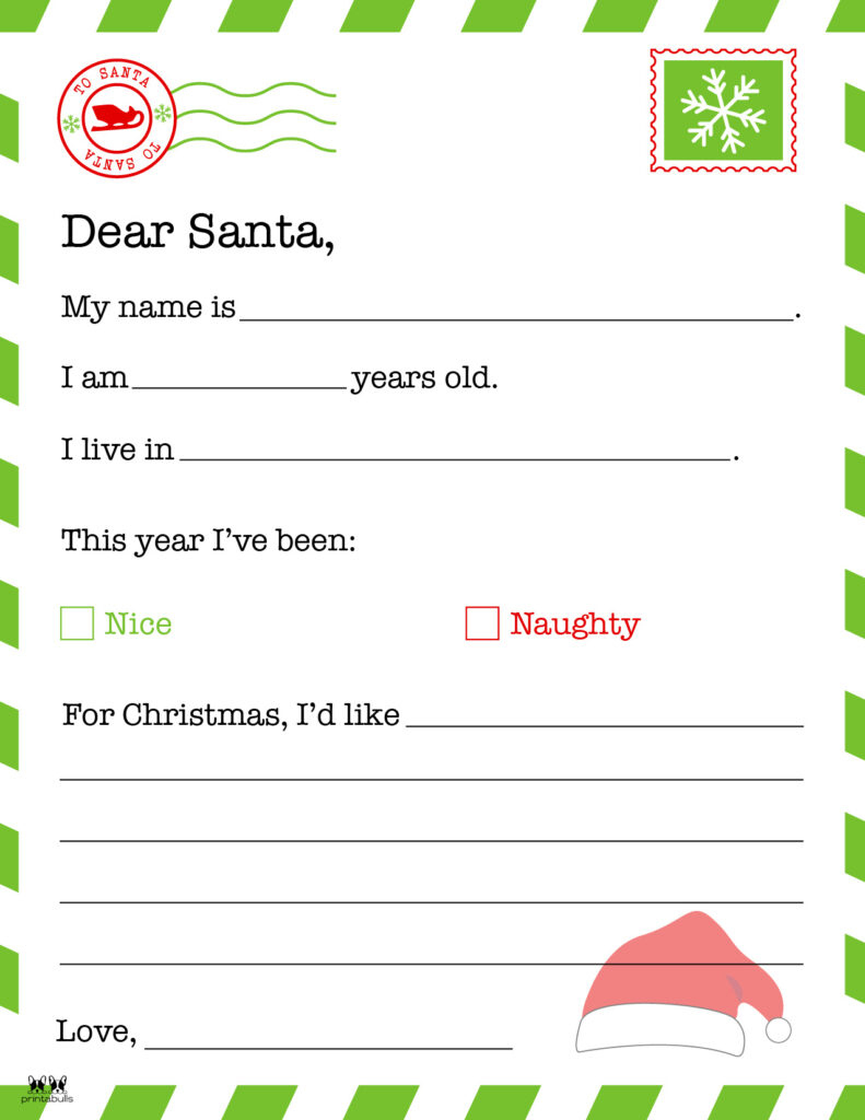 Dear Santa Letter Printables - Free | Printabulls regarding Free Printable Santa Letters Templates