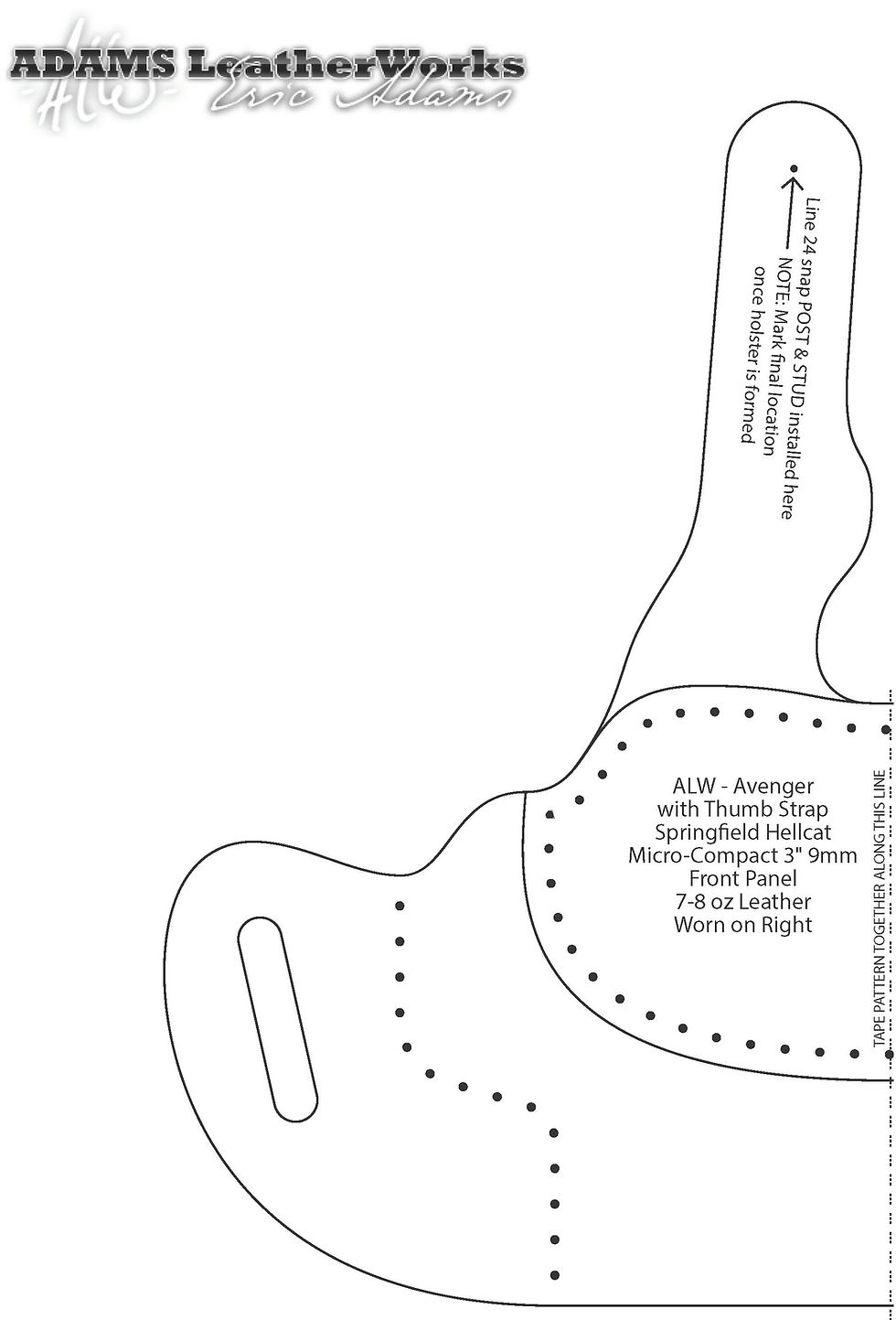 Digital Patterns | Adams Leatherworks intended for Free Printable Leather Holster Patterns