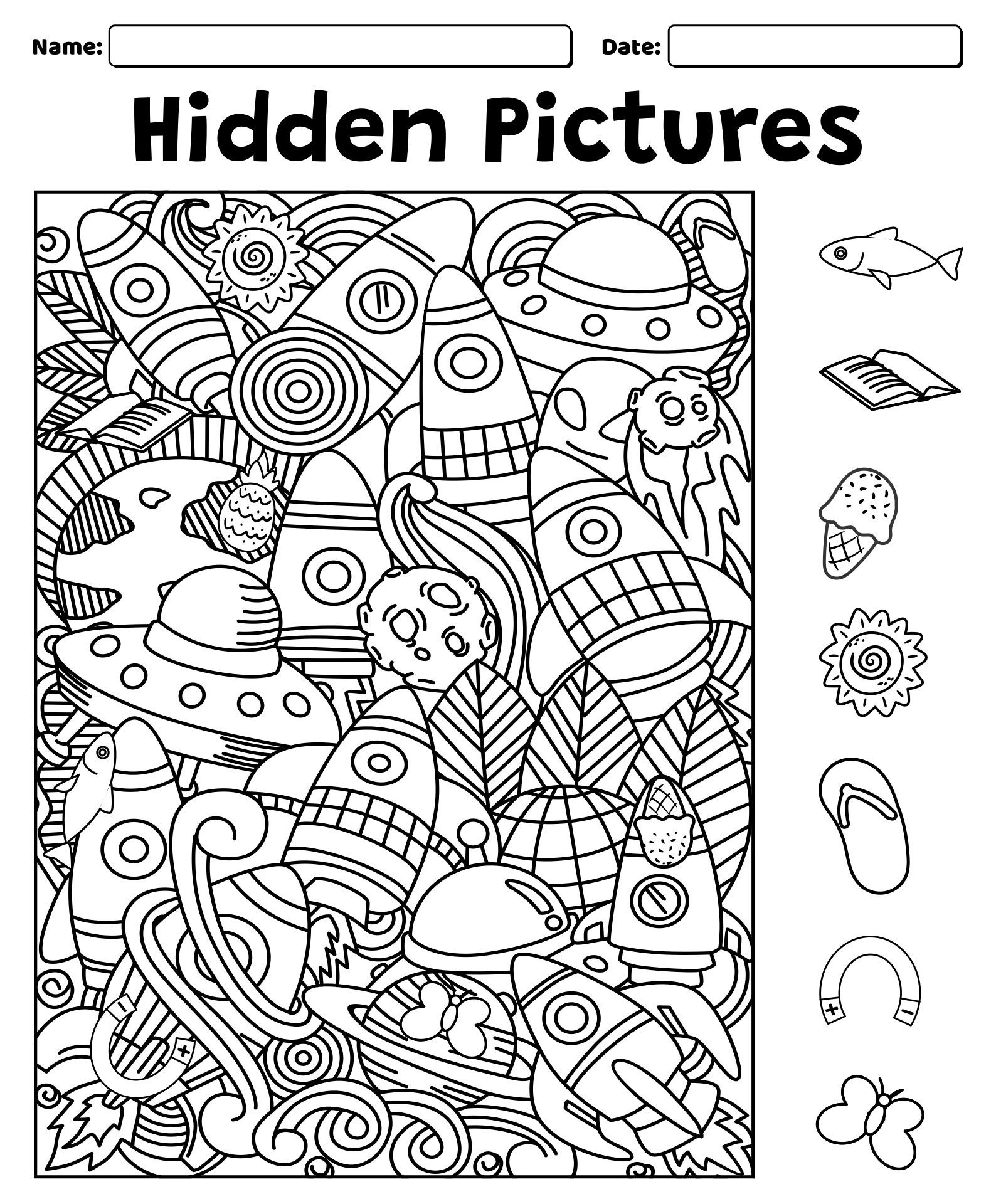 Discover Fun And Educational Hidden Objects Worksheets For Kids pertaining to Hidden Object I Spy Printables For Adults