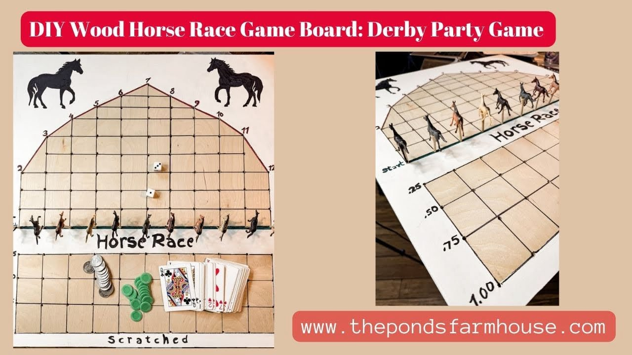 Diy Wood Horse Race Game: Thrilling Derby Fun For All Ages for Free Printable Horse Race Game Board Template