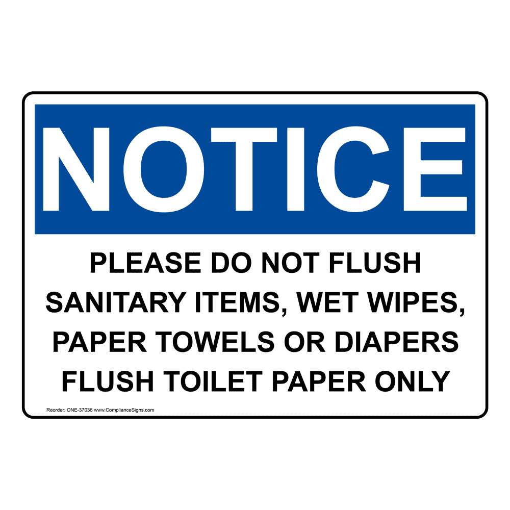 Do Not Flush Signs And Labels - Many Options - Easy Order for Free Printable Do Not Flush Signs