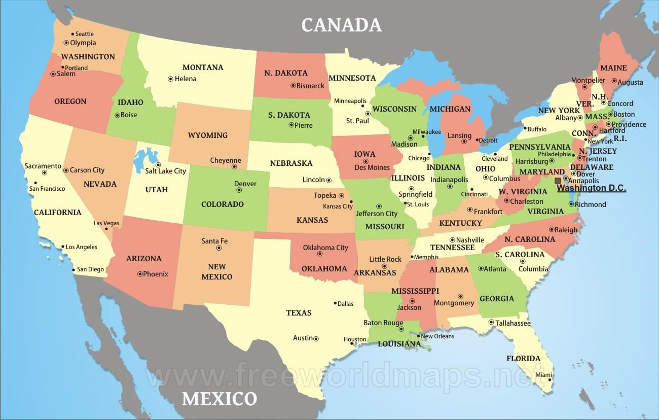 Download Free Us Maps for Printable United States Map with Names