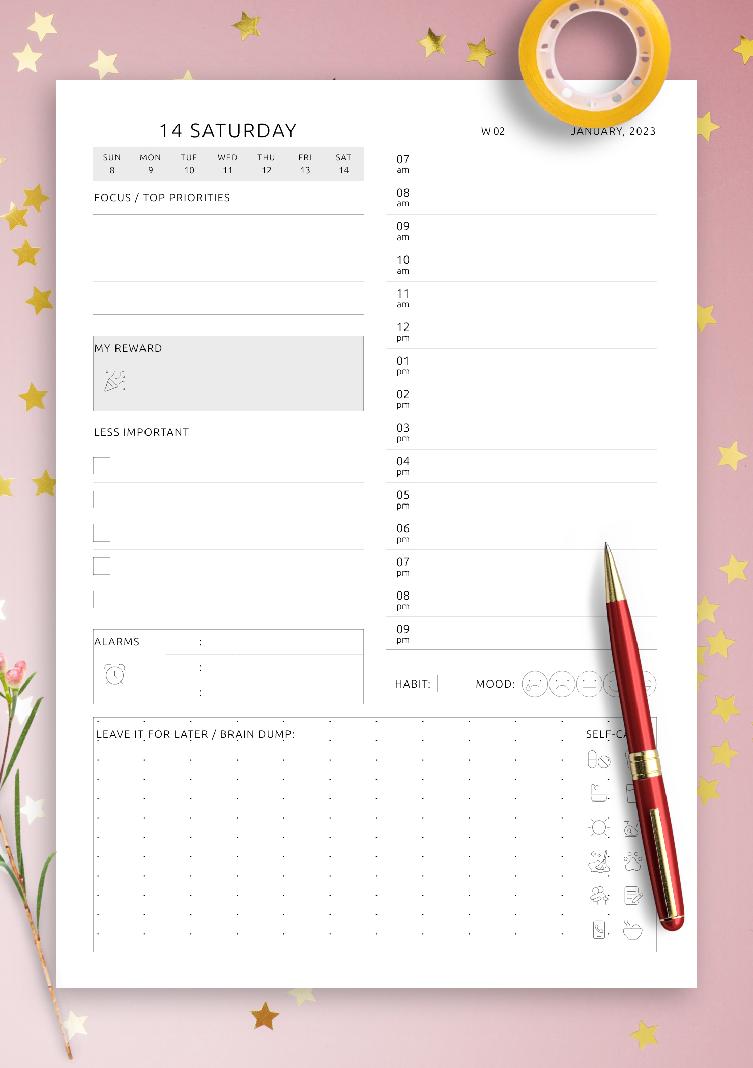 Download Printable Adhd Daily Planner Template (Printable within Free Printable Adhd Daily Planner Template