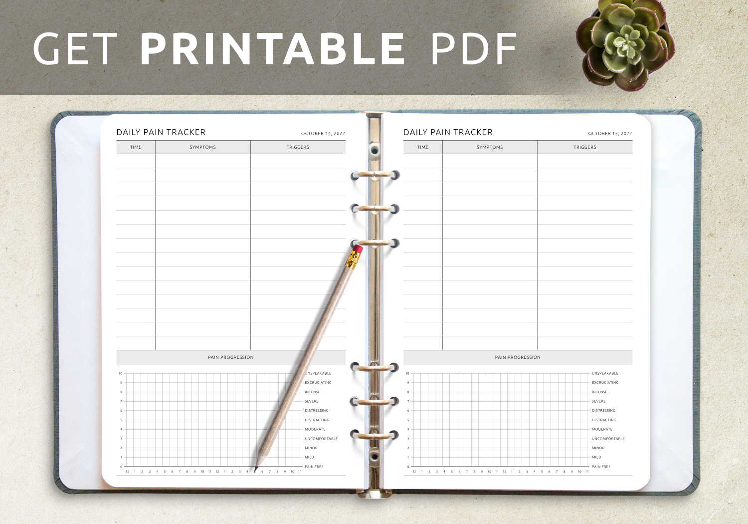Download Printable Daily Pain Tracker Template Pdf in Free Printable Pain Diary Template