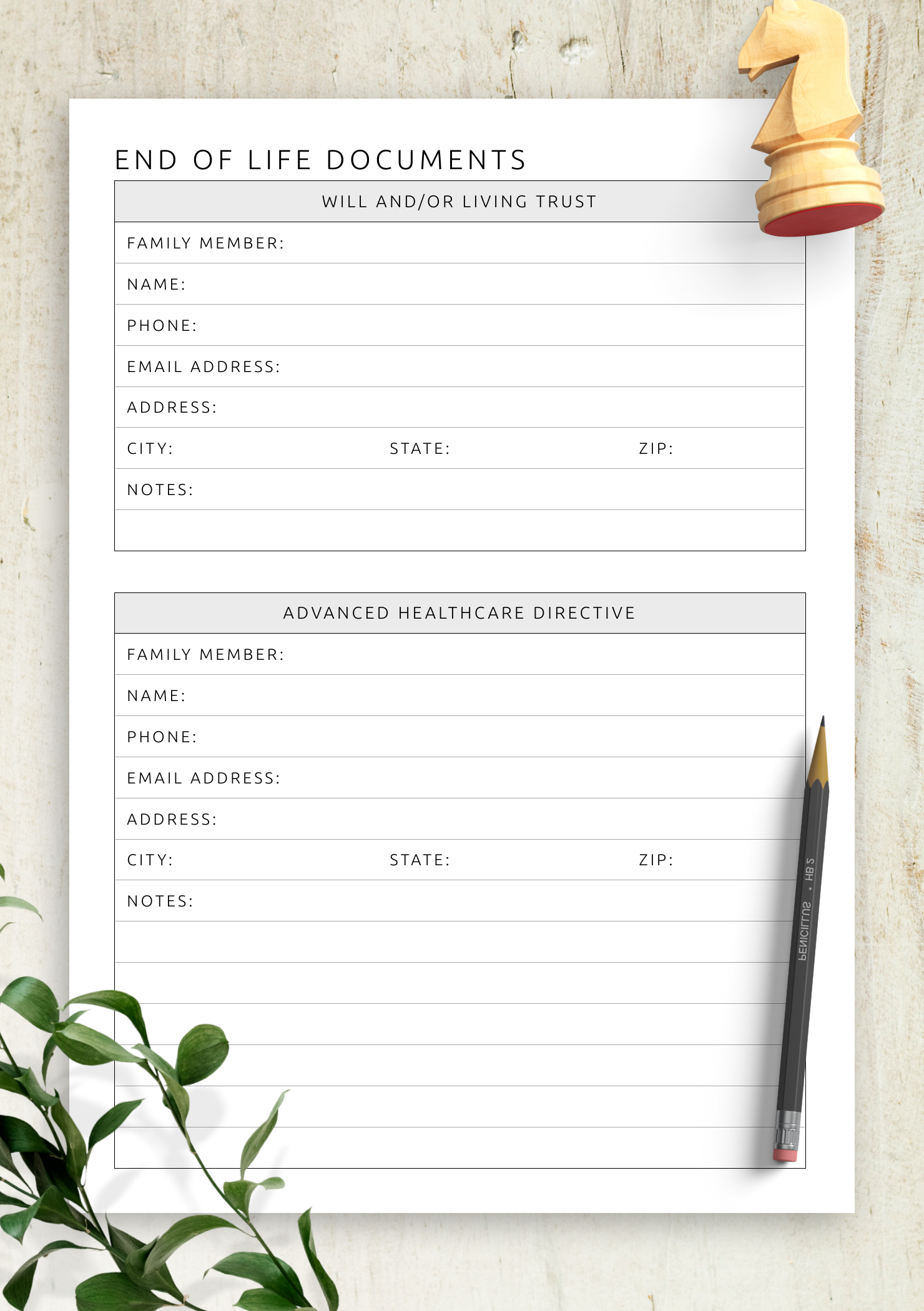 Download Printable End Of Life Documents Pdf with regard to Printable End Of Life Planning Worksheet