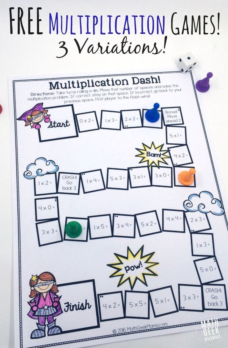 Easy, Low Prep Printable Multiplication Games! {Free inside Printable Multiplication Games For 3rd Grade