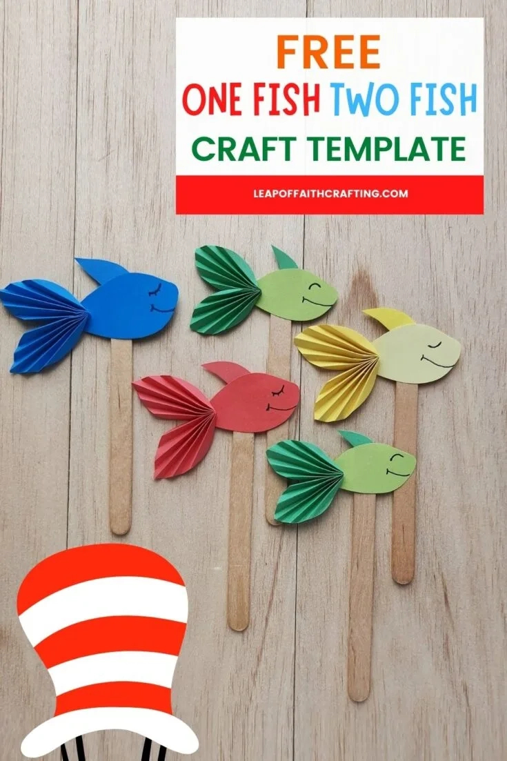 Easy One Fish Two Fish Craft With Free Template! - Leap Of Faith throughout One Fish Two Fish Printable Template
