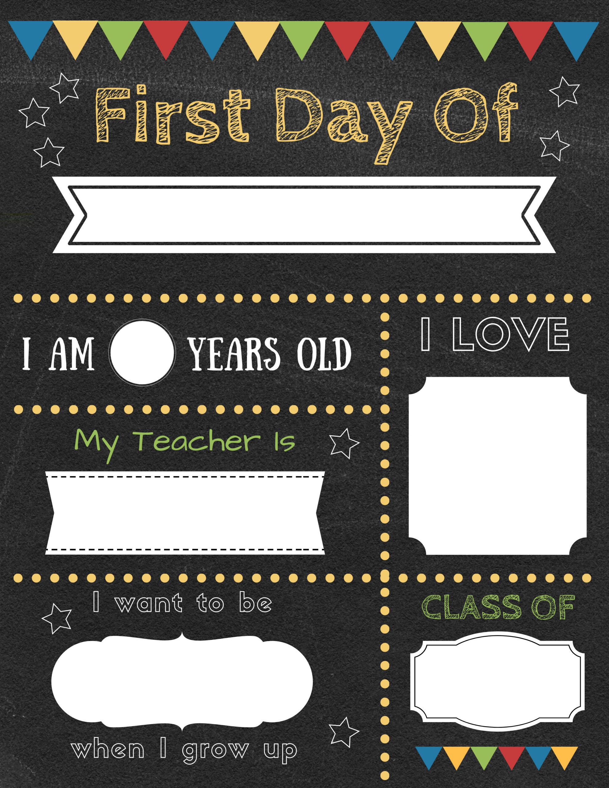 Editable First Day Of School Signs To Edit And Download For Free! throughout My First Day of School Sign Printable