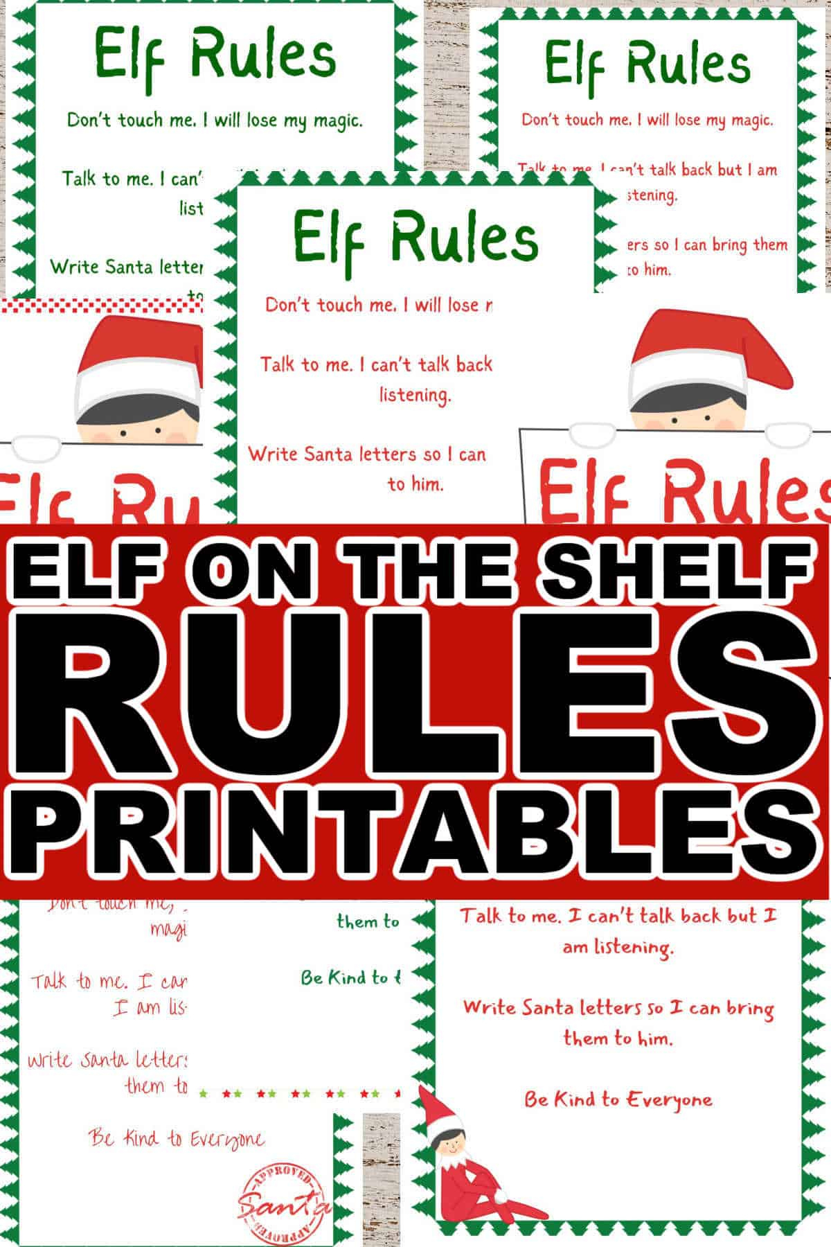 Elf On The Shelf Rules + Free Printable! • Midgetmomma with Flat Elf On The Shelf Printable