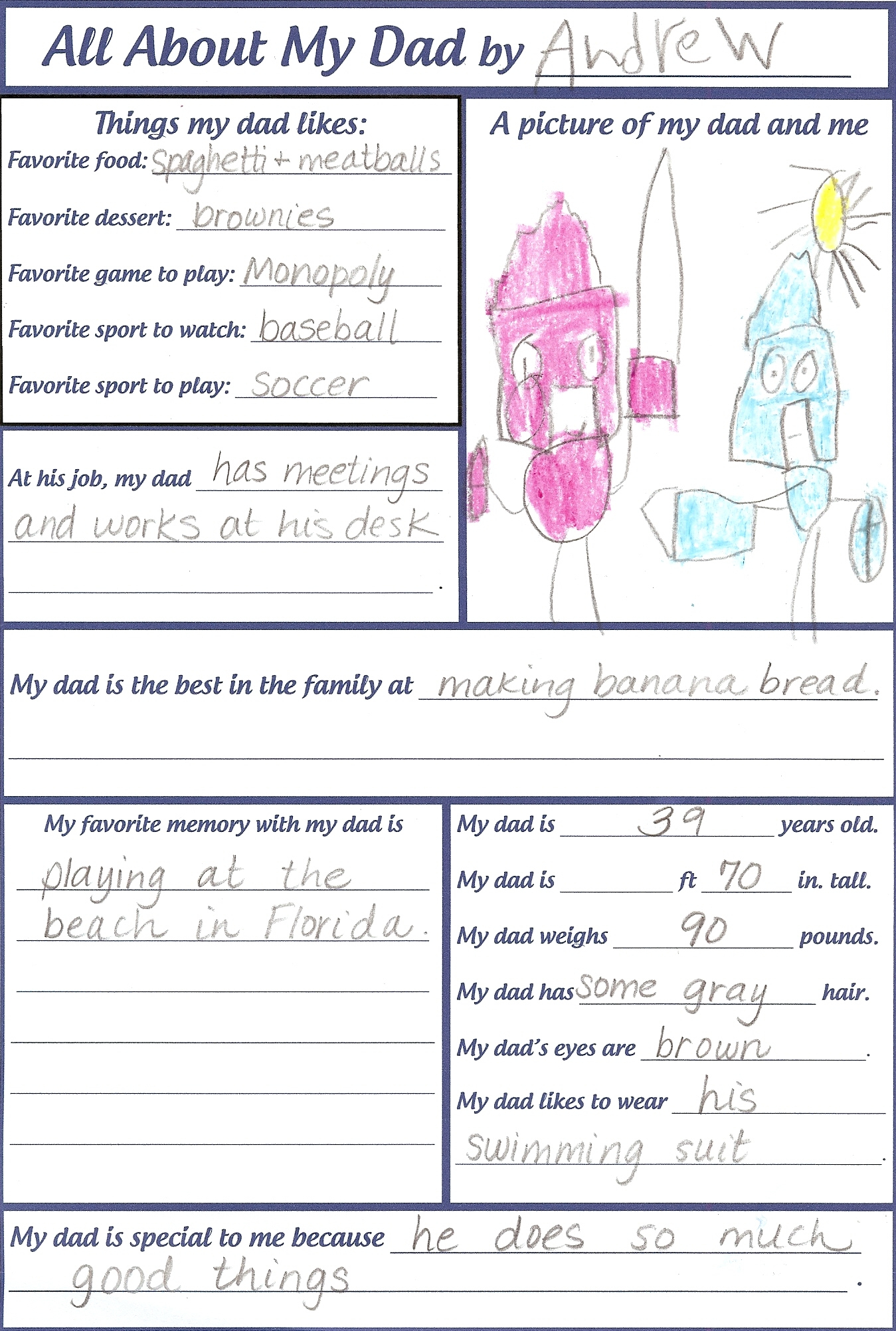 Father'S Day Printable | Big D & Me with regard to Printable Father'S Day Questionnaire