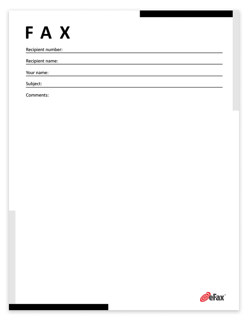 Fax Cover Sheet: Free And Ready To Use Templates | Efax within Printable Cover Letter For Fax